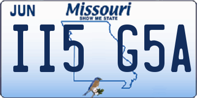 MO license plate II5G5A
