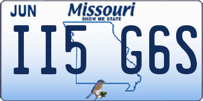 MO license plate II5G6S