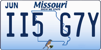 MO license plate II5G7Y