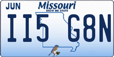 MO license plate II5G8N