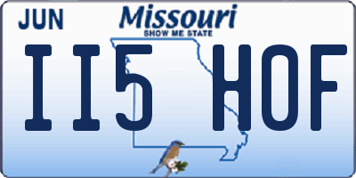 MO license plate II5H0F