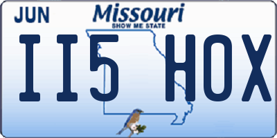 MO license plate II5H0X