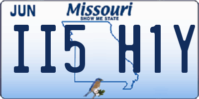 MO license plate II5H1Y