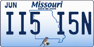 MO license plate II5I5N