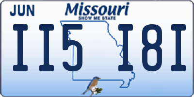 MO license plate II5I8I
