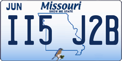 MO license plate II5J2B