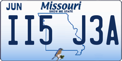 MO license plate II5J3A