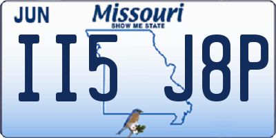MO license plate II5J8P
