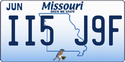 MO license plate II5J9F