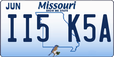 MO license plate II5K5A