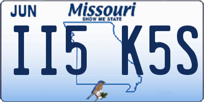MO license plate II5K5S