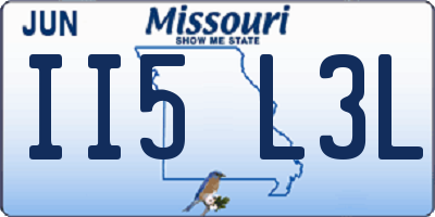 MO license plate II5L3L