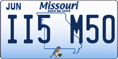 MO license plate II5M5O