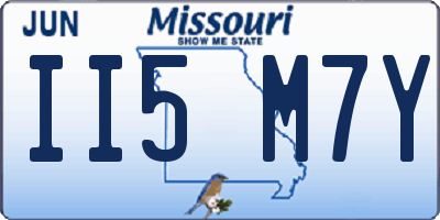 MO license plate II5M7Y