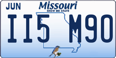 MO license plate II5M9O