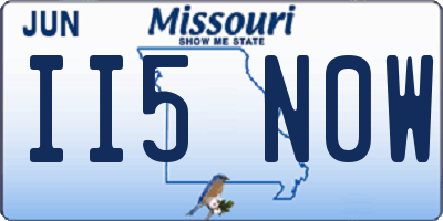 MO license plate II5N0W