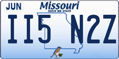 MO license plate II5N2Z