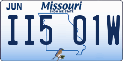 MO license plate II5O1W