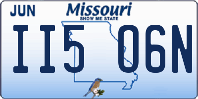 MO license plate II5O6N