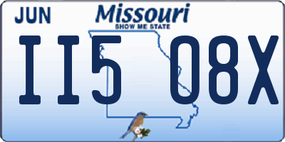 MO license plate II5O8X