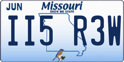 MO license plate II5R3W