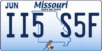MO license plate II5S5F