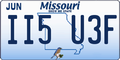 MO license plate II5U3F