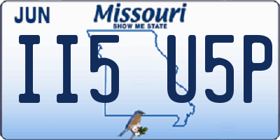 MO license plate II5U5P