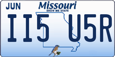 MO license plate II5U5R