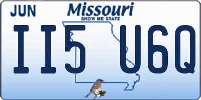 MO license plate II5U6Q