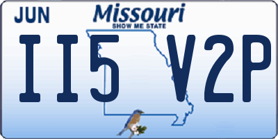 MO license plate II5V2P
