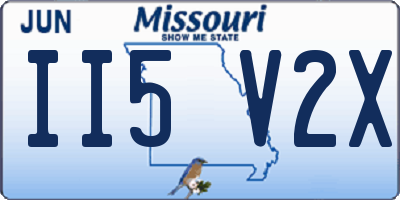 MO license plate II5V2X