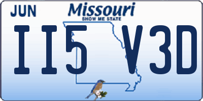 MO license plate II5V3D