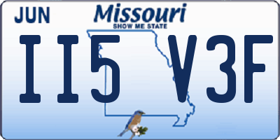 MO license plate II5V3F