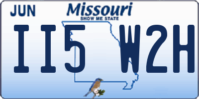 MO license plate II5W2H