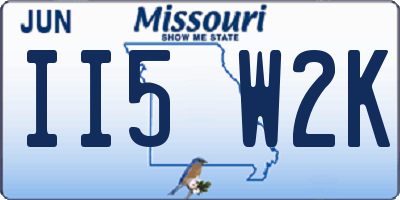 MO license plate II5W2K