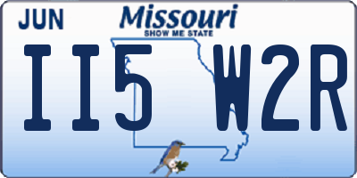 MO license plate II5W2R