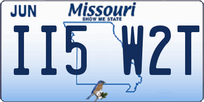 MO license plate II5W2T
