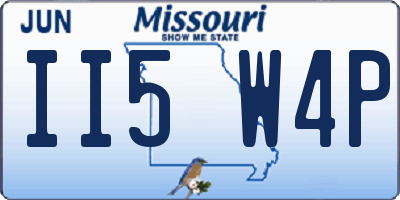 MO license plate II5W4P