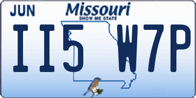 MO license plate II5W7P