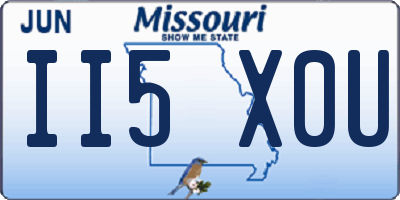 MO license plate II5X0U