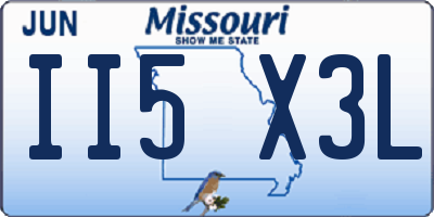 MO license plate II5X3L
