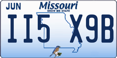 MO license plate II5X9B