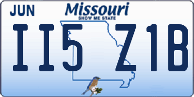 MO license plate II5Z1B