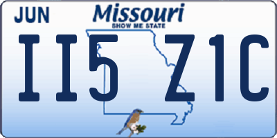 MO license plate II5Z1C
