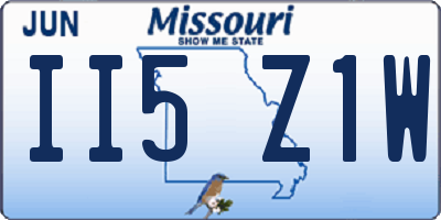 MO license plate II5Z1W