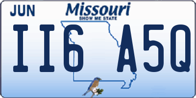MO license plate II6A5Q
