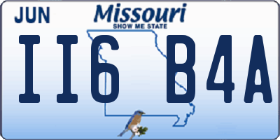 MO license plate II6B4A