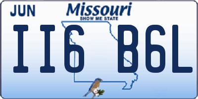 MO license plate II6B6L