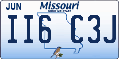 MO license plate II6C3J